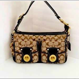 Vintage COACH Bag vachetta leather flap, 65th anniversary